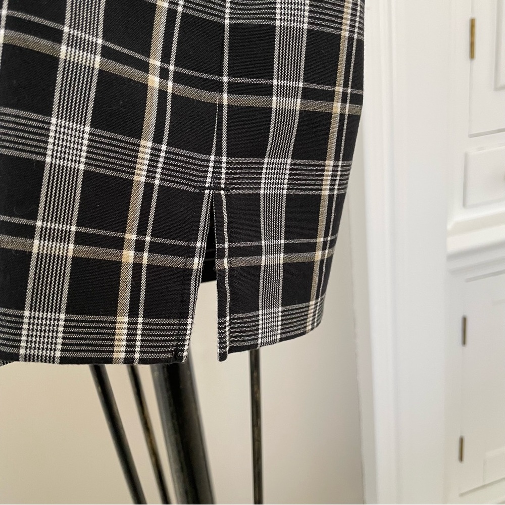 EP Pro Golf Skort Womens 4 Black Tan White Plaid Pockets Golfer Outdoors Casual - Picture 9 of 14